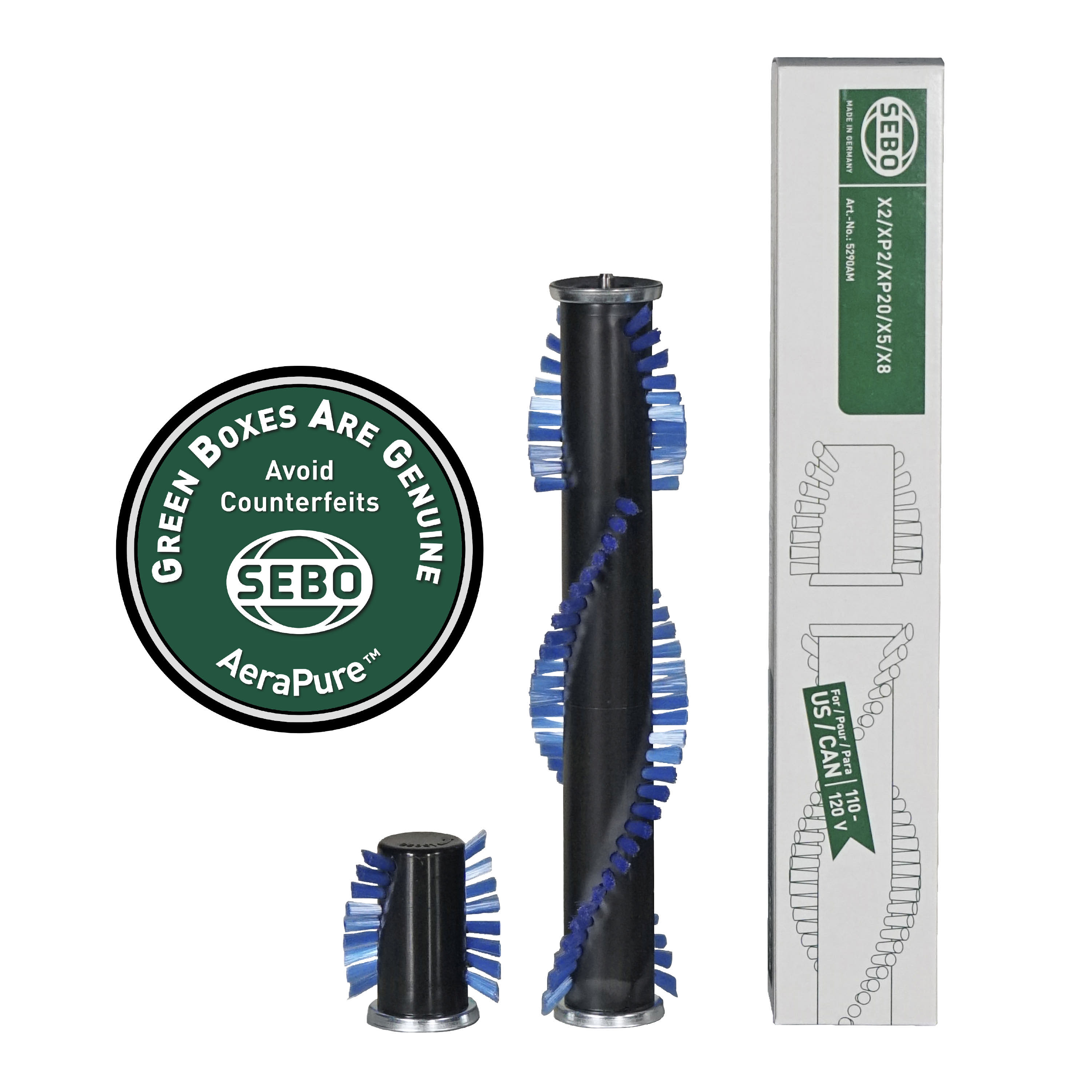 Brush Roller Set, for X2, X5, and X8 