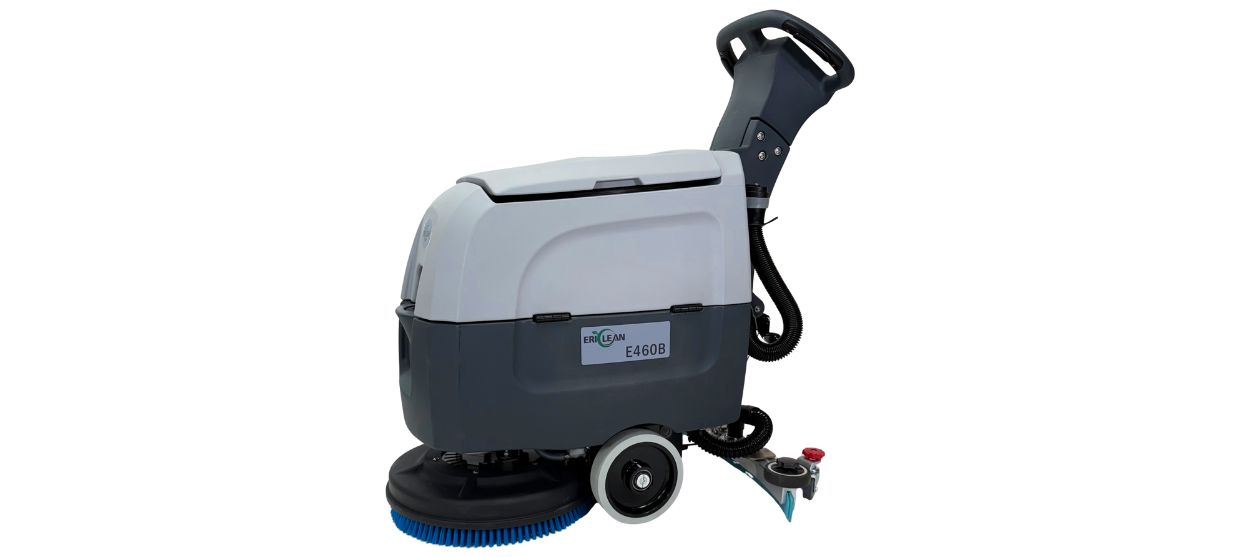 ERIClean E460B Walk-Behind Scrubber E460B, E460B, ERIClean, walk-behind scrubber, floor scrubber, automatic floor scrubber, LiFePO4 floor scrubber, commercial floor cleaning machine, 18 in