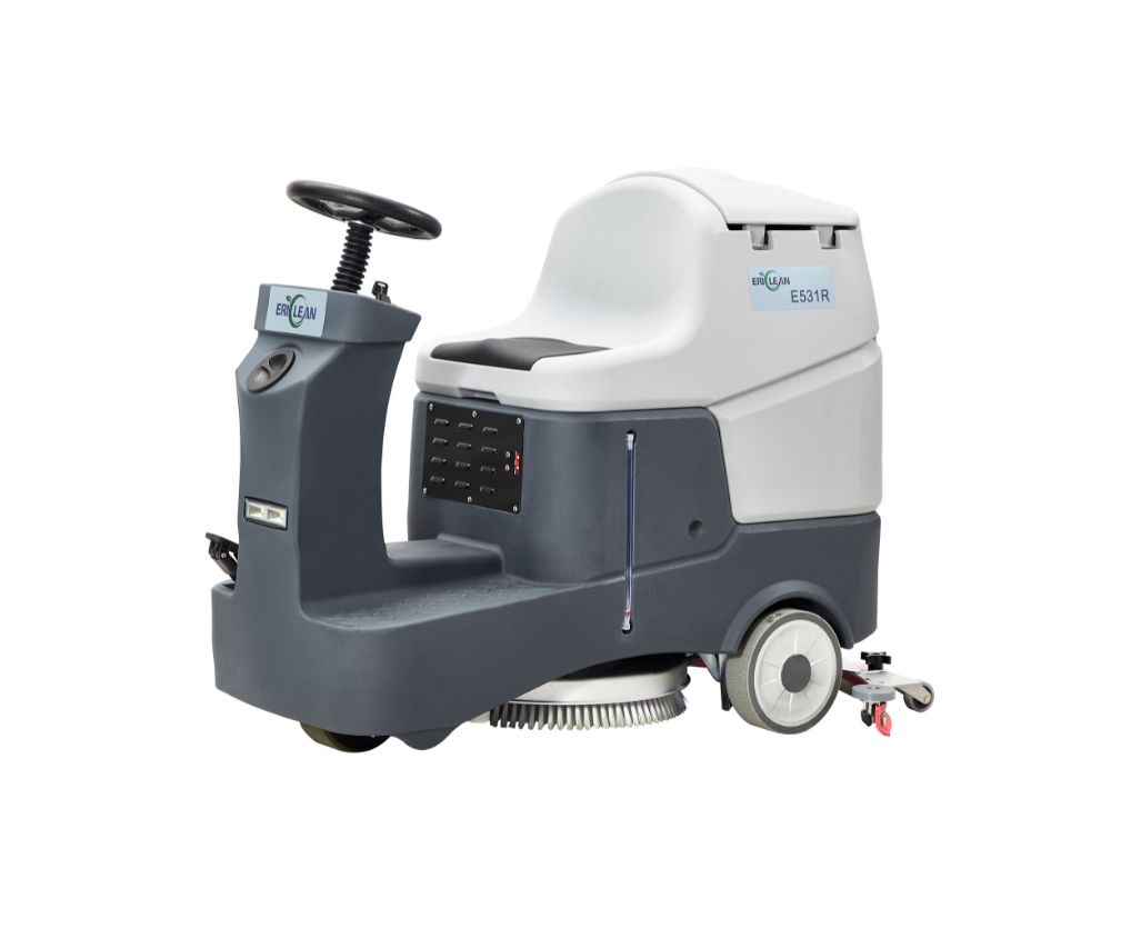 ERIClean E531R Rider Scrubber E531R, E531R, ERIClean, rider scrubber, floor scrubber, automatic floor scrubber, LiFePO4 floor scrubber, commercial floor cleaning machine, 20 in