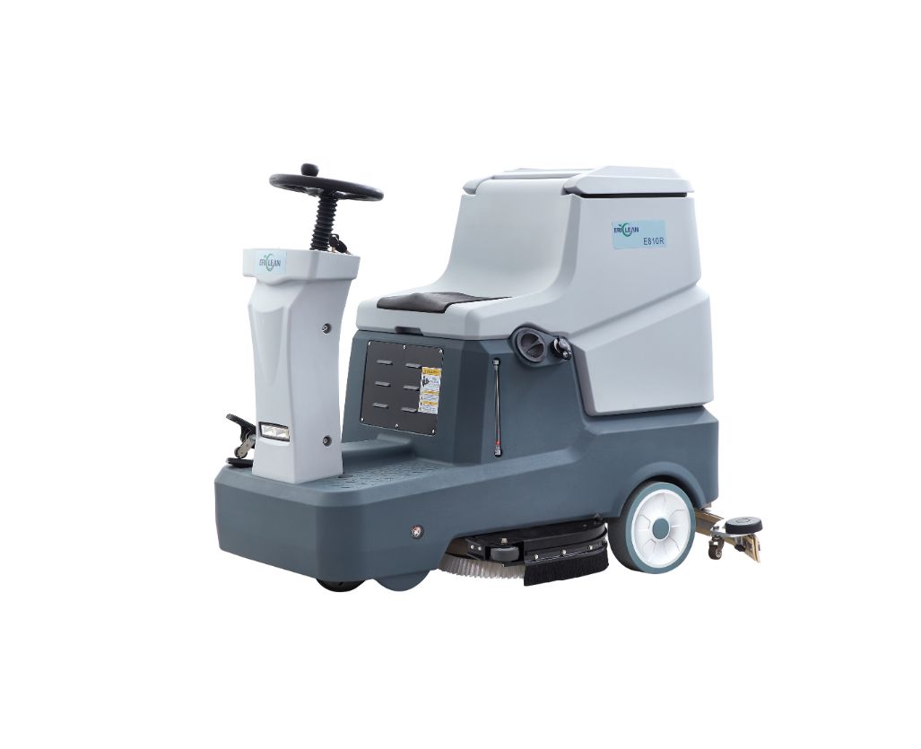 ERIClean E810R Rider Scrubber E810R, E810R, ERIClean, rider scrubber, floor scrubber, automatic floor scrubber, LiFePO4 floor scrubber, commercial floor cleaning machine, 32 in