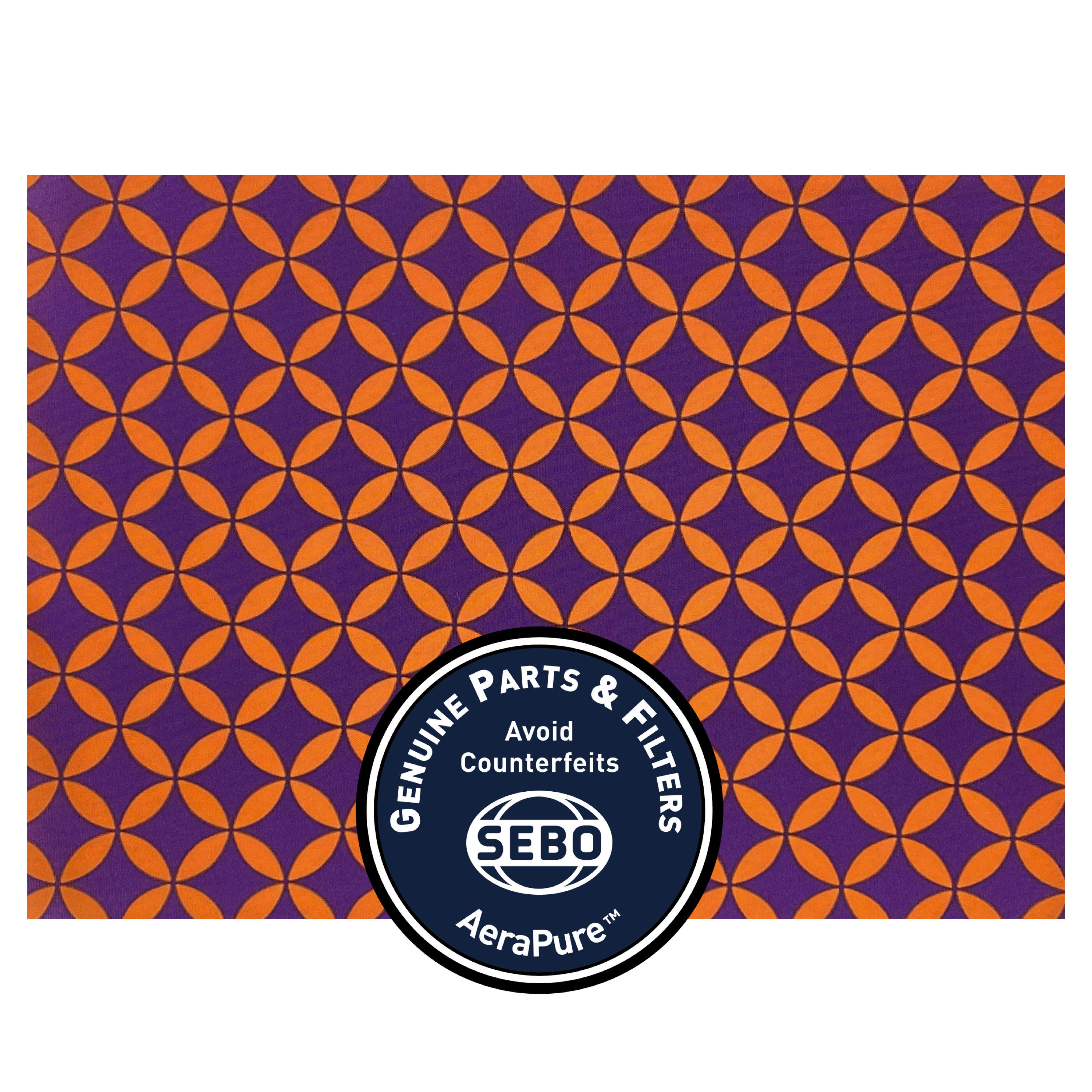 Exhaust Microfilter with textile, for FELIX Fun (orange/purple, circles & diamonds) 