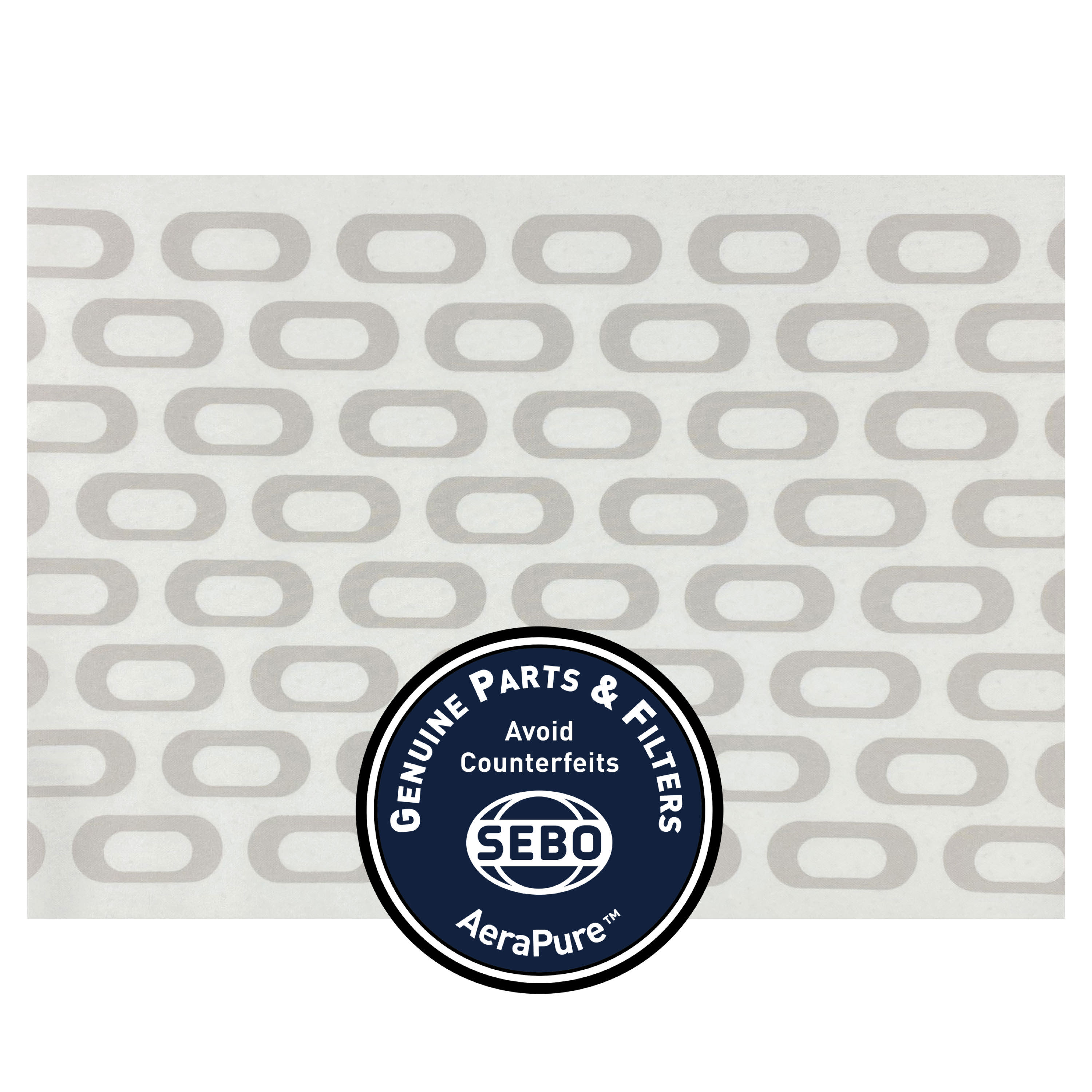 Exhaust Microfilter with textile, for FELIX White (white/gray, ovals) 