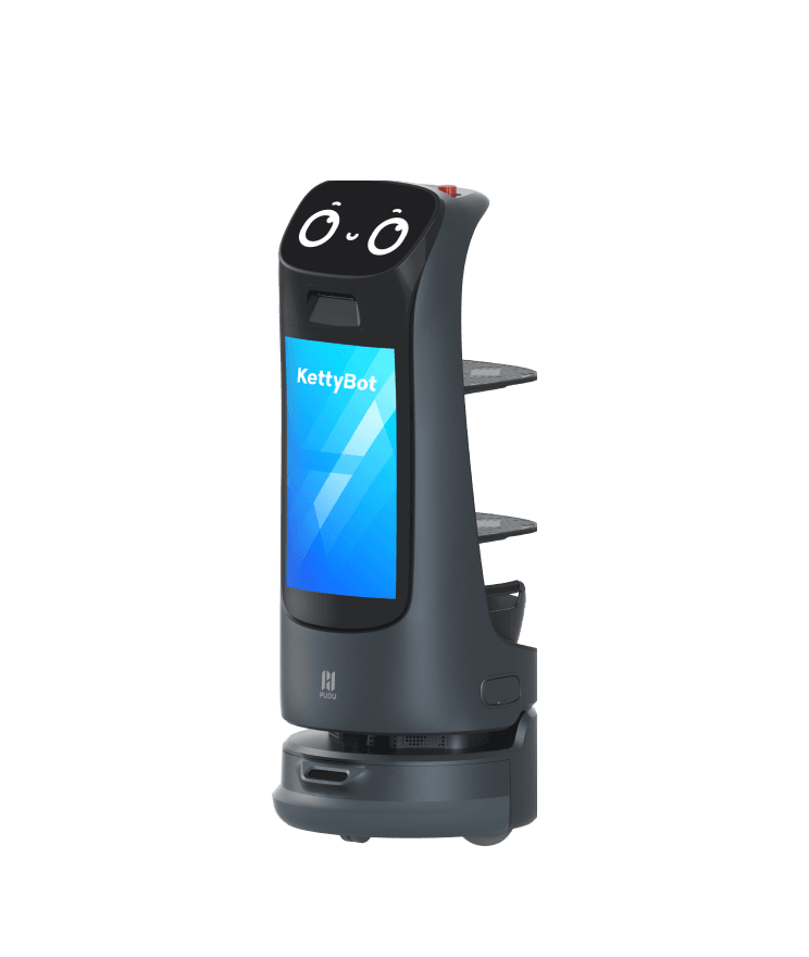 Pudu KETTYBOT PRO kettybot pro, pudu kettybot, delivery robot, advertising robot, hospitality robot, restaurant automation, homepro robotics