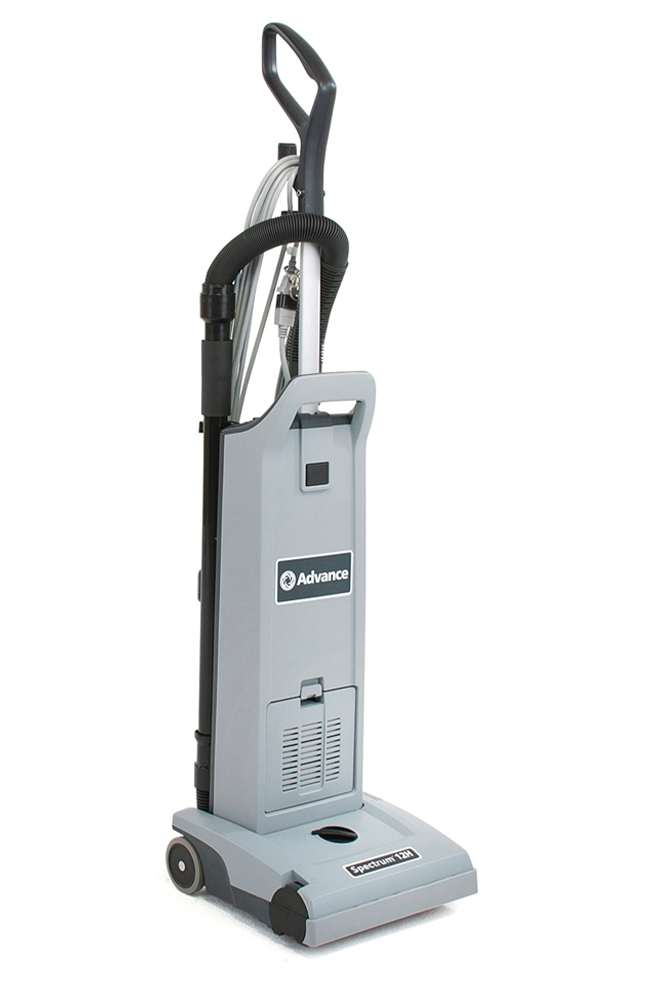 Spectrum 12H 12 inch Vacuum nilfisk, advance, spectrum, 12h, 12 inch, commercial, upright, vacuum, two stage, motor, HEPA, 