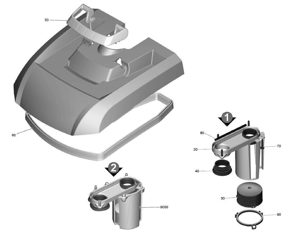 Karcher BR 35/12 Cover Waste Water Tank Replacement