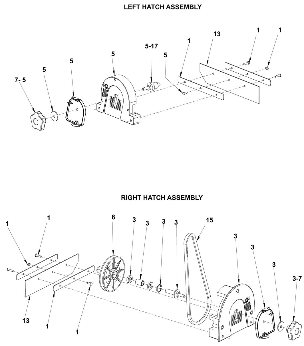 Clarke BSW-28 Hatch Assemblies
