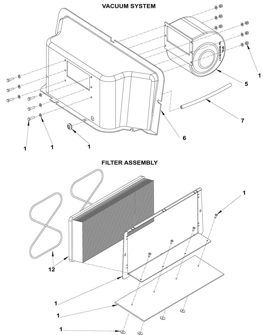 Clarke BSW-28 Vacuum System And Filter