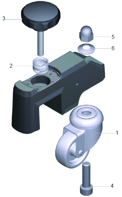 Karcher B 60 W BP Support Roller Complete Replacement