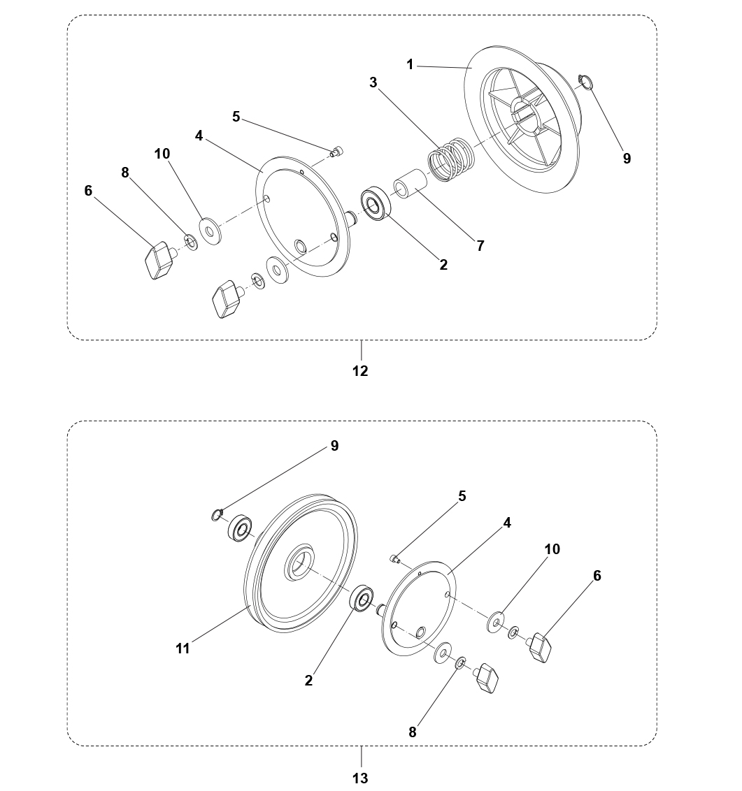 Clarke RSW 37 Right-Left Hub Assemblies