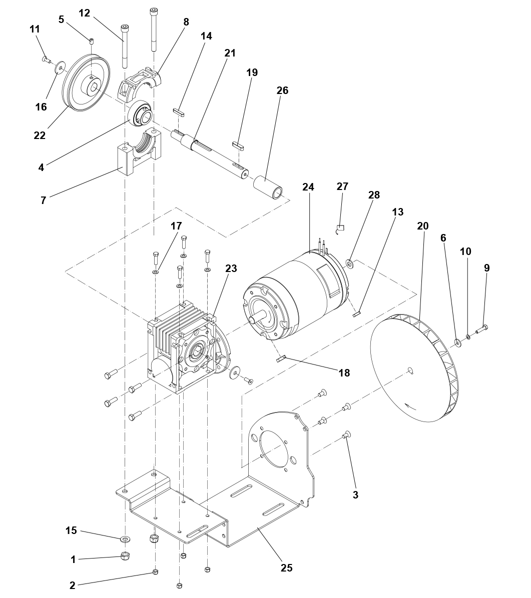 Clarke RSW 37 Reduction Motor Assembly