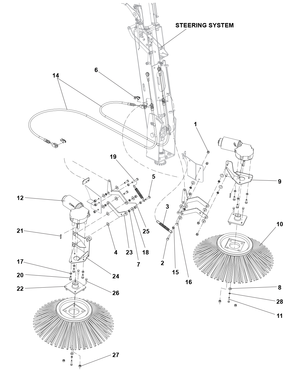 Clarke RSW 37 Side Broom Assemblies