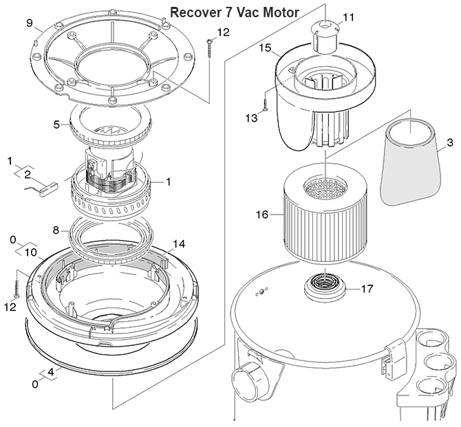 Karcher Recover 7 Vac Motor