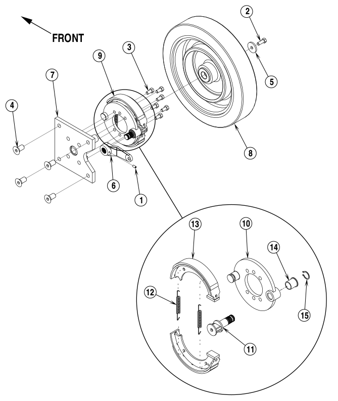 Nilfisk Retriever 4600 Front Wheel System