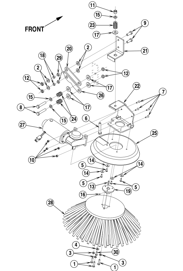 Nilfisk Retriever 4600 Side Broom Assembly