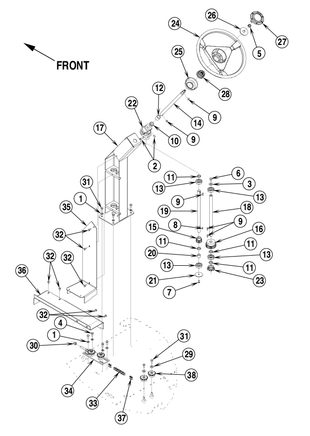 Nilfisk Retriever 4600 Steering System