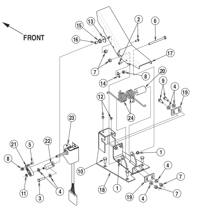 Nilfisk Retriver 4600 Throttle Assembly